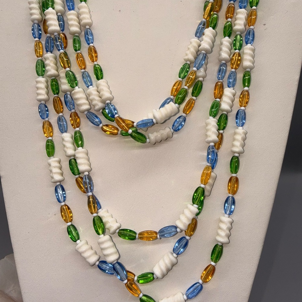 Vintage Multicolor GlassBeaded Necklaces